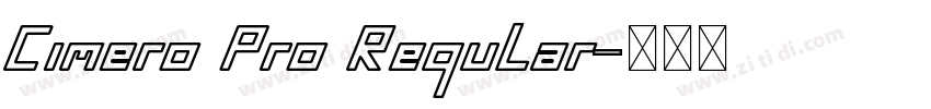Cimero Pro Regular字体转换